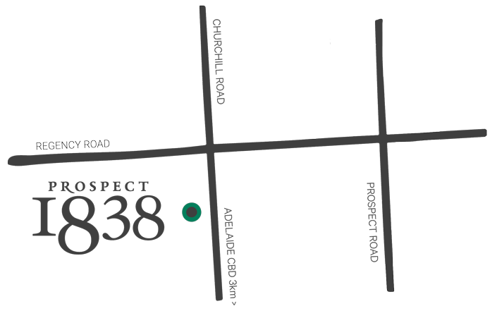 Prospect 1838 townhouse development Adelaide Map